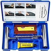 Tire Repair Kit with Plugs, Tire Plug Kit Heavy Duty Professional for Car, ATV, Motorcycle, Truck, Flat Tire Emergency Repair