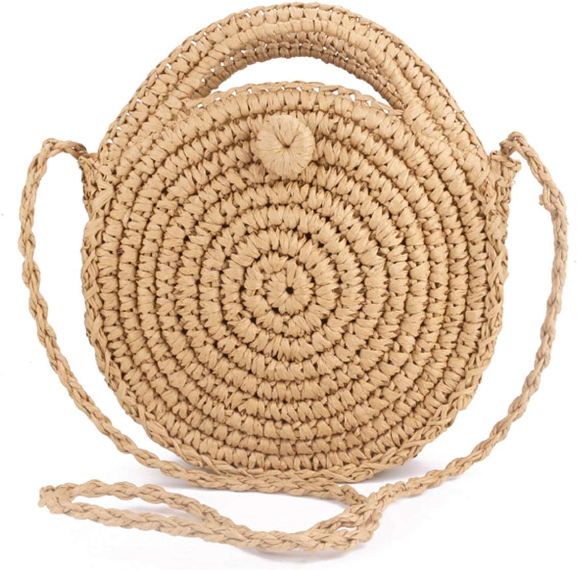 Airrioal Women Straw Crossbody Bag Summer Beach Weave Shoulder Bag