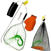 SPEARFISHING WORLD Lobster Catching Kit for Snorkeling &amp; Scuba Diving Includes Net, Tickle Stick, Gauge &amp; Bag