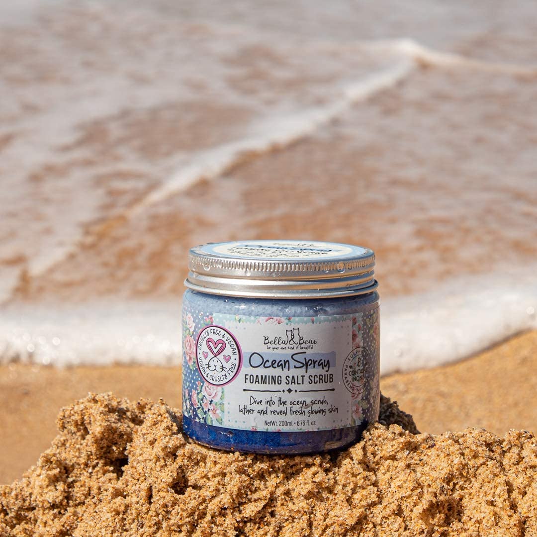 Bella & Bear Ocean Spray Scrub, No Sulphates, Parabens, No Harmful Chemicals, Cruelty-Free, Vegan-Friendly, Exfoliating, 6.7oz