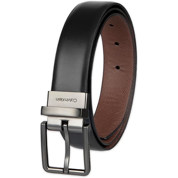 calvin klein men's two-in-one reversible rotative buckle casual dress belt Calvin Klein Men's Two-In-One Reversible Belt, Dark Black/Dark Black, Medium (34-36) : Buy Online at Best Price in KSA