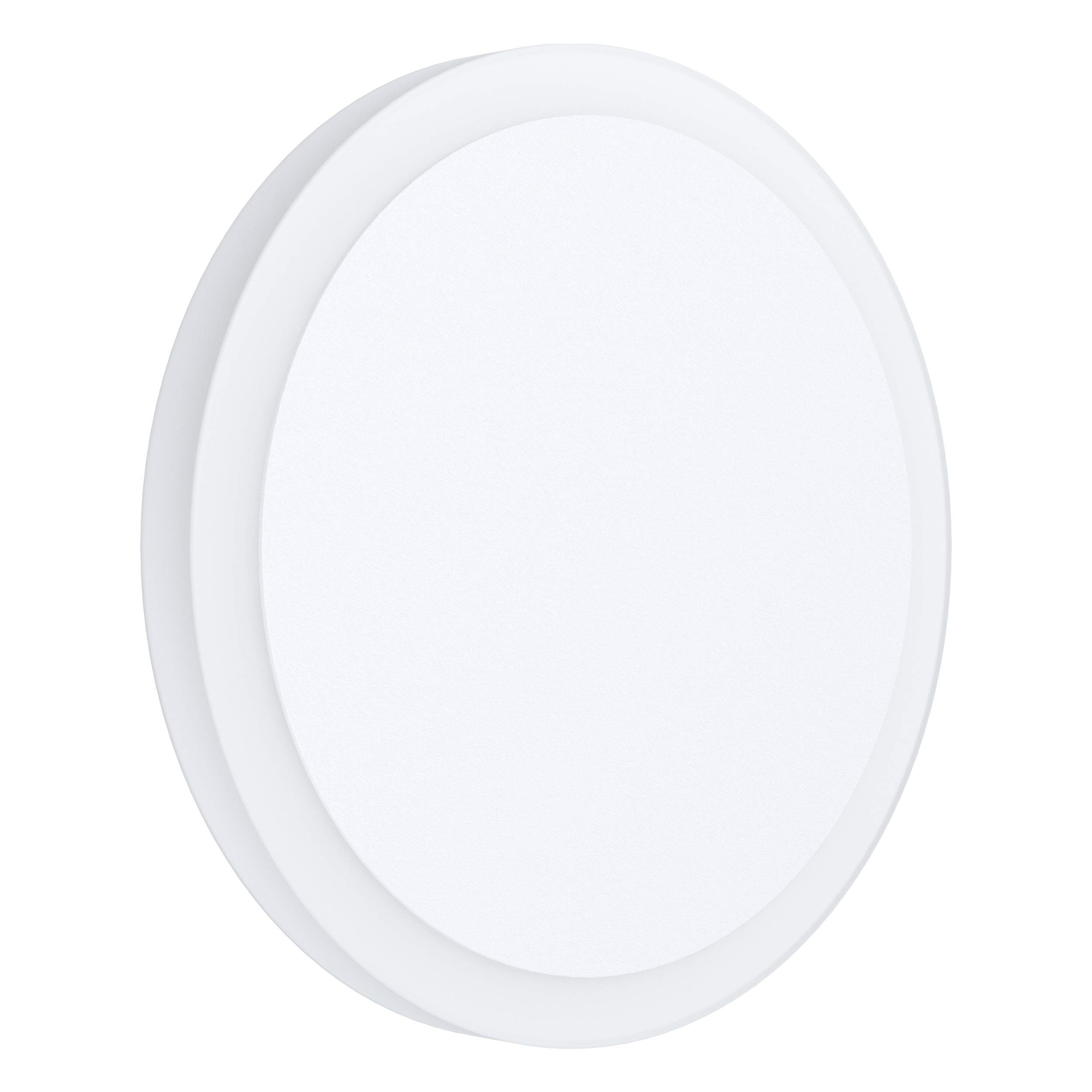 Eglo Mongodio 1 LED Ceiling Light, 1-Bulb Wall Light, Ceiling Light Made of Steel and Plastic in White, Living Room Lamp, Warm White, Diameter 14 cm