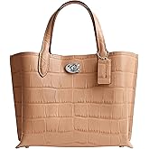 COACH womens Embossed Croc Willow Tote 24