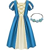 Little Girls Renaissance Medieval Dress Irish Costume Cosplay Retro Gown Halloween Xmas Princess Daily Wear