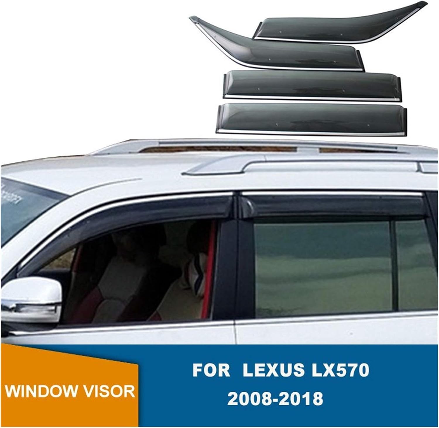Window Wind Deflectors For Lexus LX LX570 20082018 Side Window