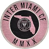 Fan Creations Inter Miami FC MLS Wooden Sign 12” Round Wall Decor- Show Your Club Internacional de Futbol Miami Spirit and Decorate Your Major League Soccer Fandom- Officially Licensed