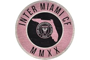 Fan Creations Inter Miami FC MLS Wooden Sign 12” Round Wall Decor- Show Your Club Internacional de Futbol Miami Spirit and Decorate Your Major League Soccer Fandom- Officially Licensed