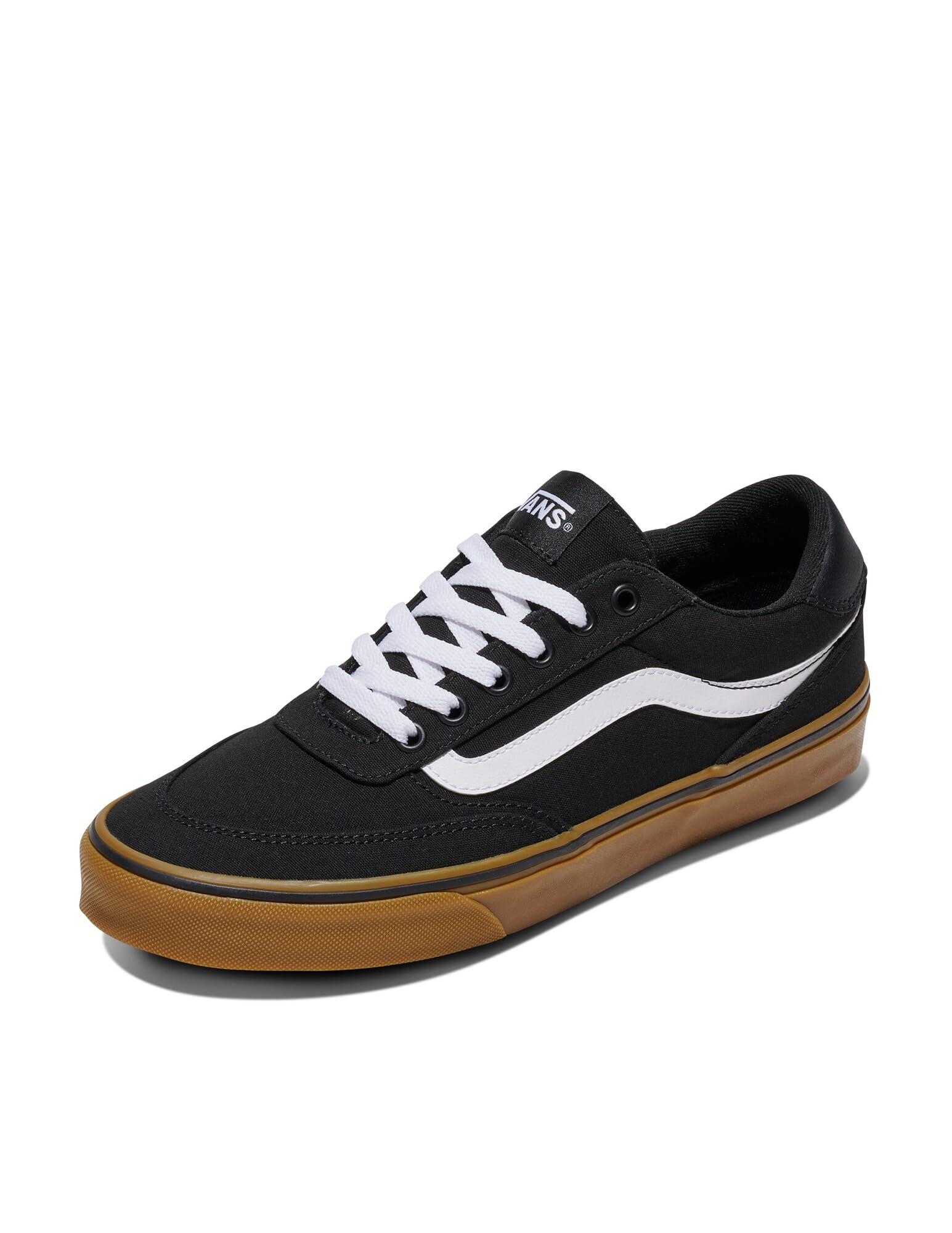 Photo 1 of Vans Men's Brooklyn LS Shoe | Low-Top Sneakers for Everyday Wear, Walking, Work & Fashion, Canvas Black/Gum, 8