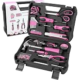 CRESOLVIA Pink Tool Kit 69 Piece Tool Kit for Women Small Basic Hand Tool Box Home Tool Set Perfect for Ladies and Girls with General Home Repairs, DIY Project,Office and College Dormitory Use