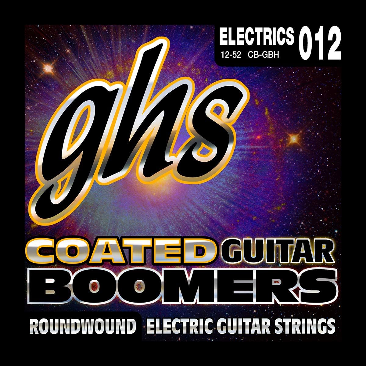 GHS CBGBH 12 - 52 Heavy Coated Boomers Guitar String Set, Gold