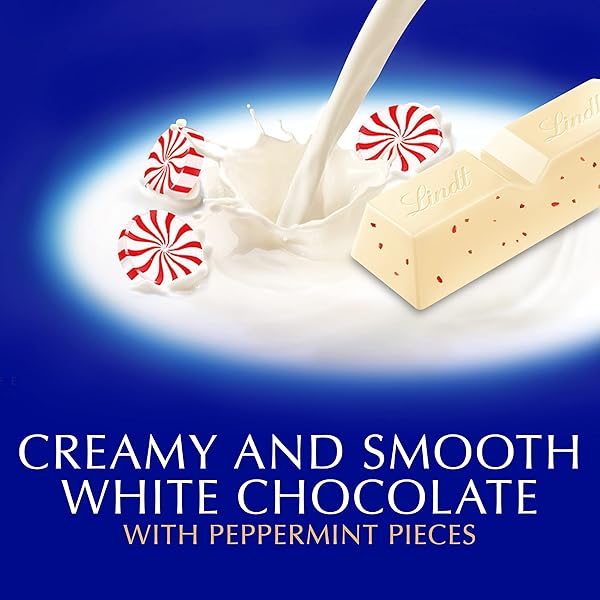 LINDT CLASSIC RECIPE HOLIDAY WHITE CHOCOLATE PEPPERMINT CANDY STICK, 1.2 OZ.