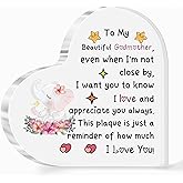 Godmother Acrylic Plaques Mother's Day Gifts Godmum Appreciate Present Birthday Heart Sign Home Decorations Christmas Souvenirs from Godkids Elephant Design Love Reminder Kepsake