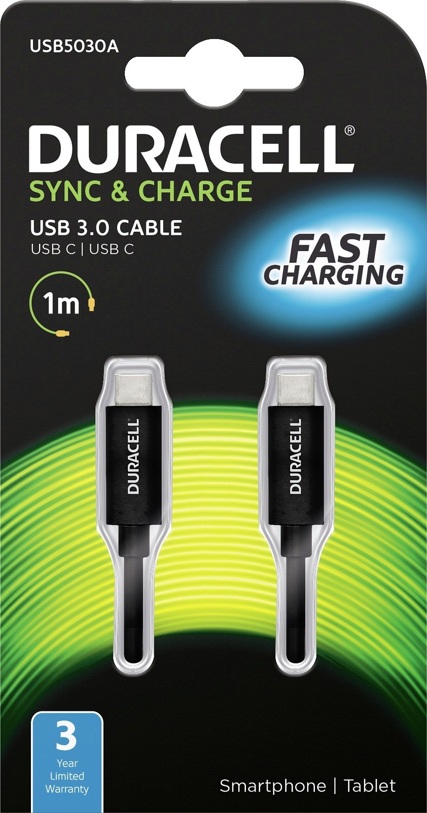 Duracell DURCACTC USB Cable Type C to Type C