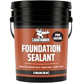 Liquid Rubber Foundation Sealant - Basement Waterproof Sealer, Black, 5 Gal | Flexible Elastomeric Coating - Crack Filler, Leak Repair, Basement Waterproofing Solution, Indoor/Outdoor Use, DIY Protection