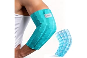 Comfcube Elbow Ice Pack Wrap for Tendonitis & Tennis Elbow, 2 Hours Long Lasting Cold Compression Flexible Ice Pack Sleeve, P