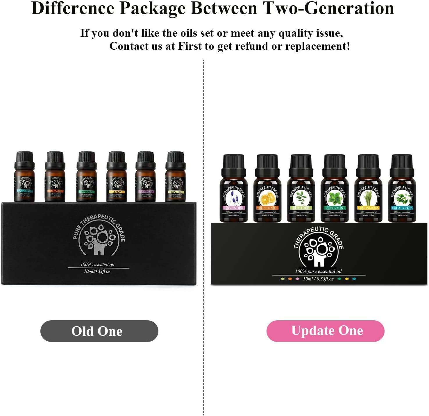 Essential Oils Top 6 Gift Set - Aromatherapy Diffuser Blends Oils for Humidifier, Breathe, Sleep, Skin & Hair Care, Muscle Relief, Anxiety Relief - New Model: Health & Personal Care