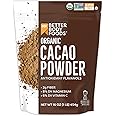 BetterBody Foods Organic Cacao Powder, Non-GMO, Gluten-Free Superfood, Cocoa, 16 Ounce