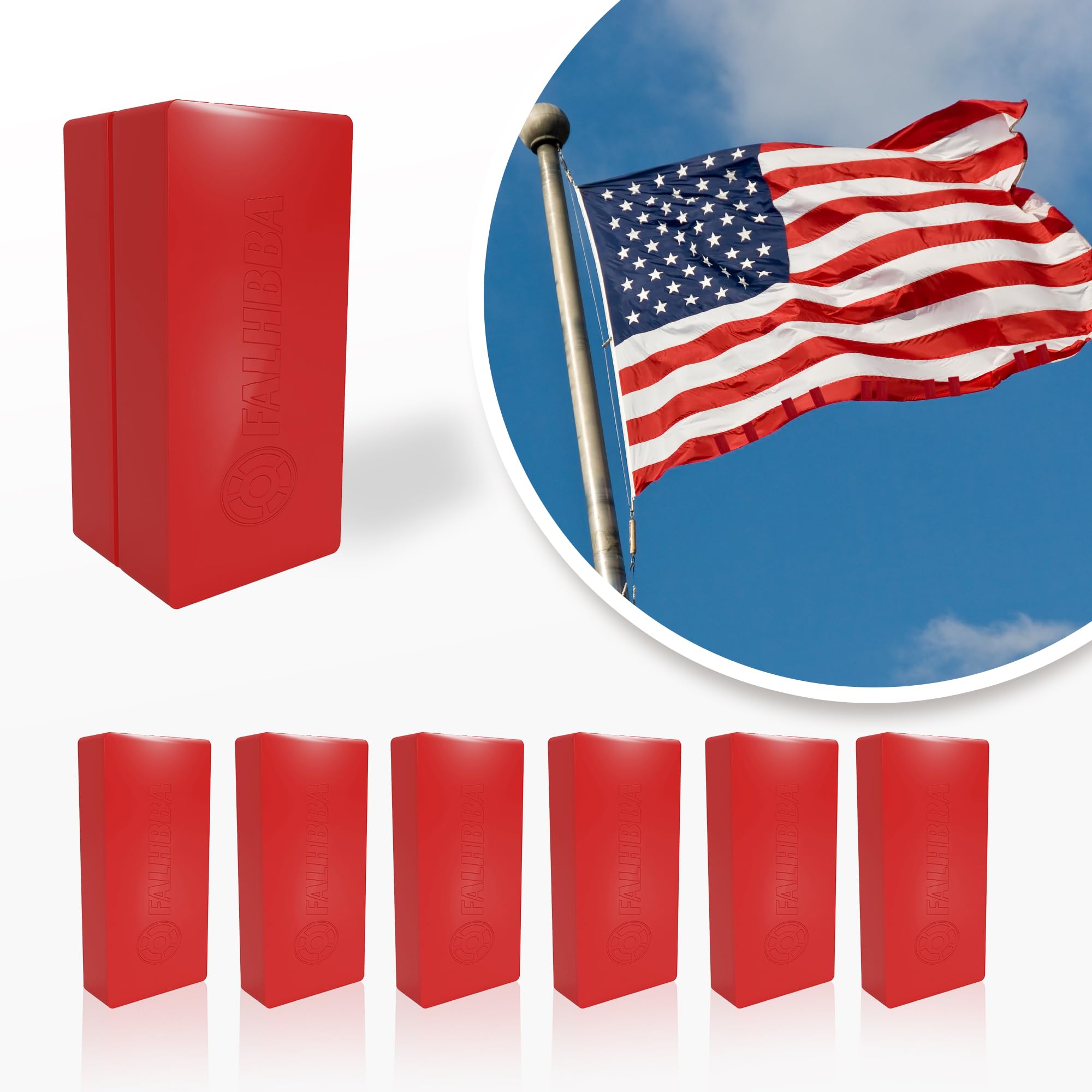 Photo 1 of FALHBBA 6 Pack Magnetic Flag Weights for Bottom Plastic Covered Heavy Duty Magnet Weights,Flag Weights for Wind Stopping Outdoor Flag Drapery Tangles,Suitable for Outdoor American Flags and Garden Flags