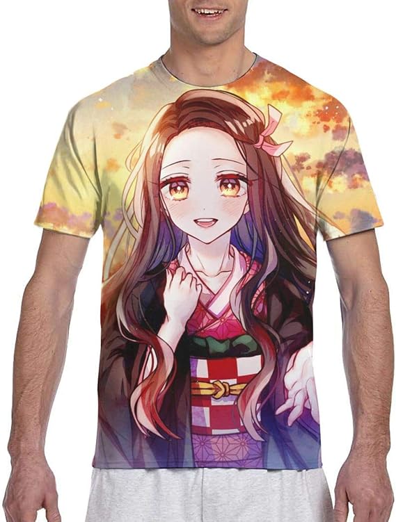 Amazon Co Jp Tシャツメンズ メンズ両面3dプリントカジュアルトップtシャツサイズのデーモンスレイヤー半袖tシャツ 服 ファッション小物