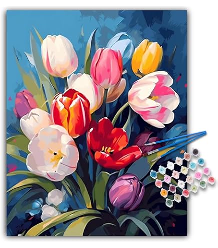 Kit De Pintura Por Números Para Adultos Y Niños – Lienzo De 16x20 Pulgadas Con Acrílicos No Tóxicos – Ideal Para Principiantes Y Amantes Del Arte (Sin Marco)