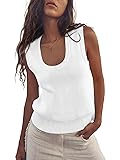 Saodimallsu Womens Summer Sweater Vest Sleeveless