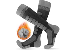 KEECOW Merino Wool Ski Socks for Men & Women Multipairs, Thermal Warm Winter Snowboard Hunting Outdoor - Knee-high