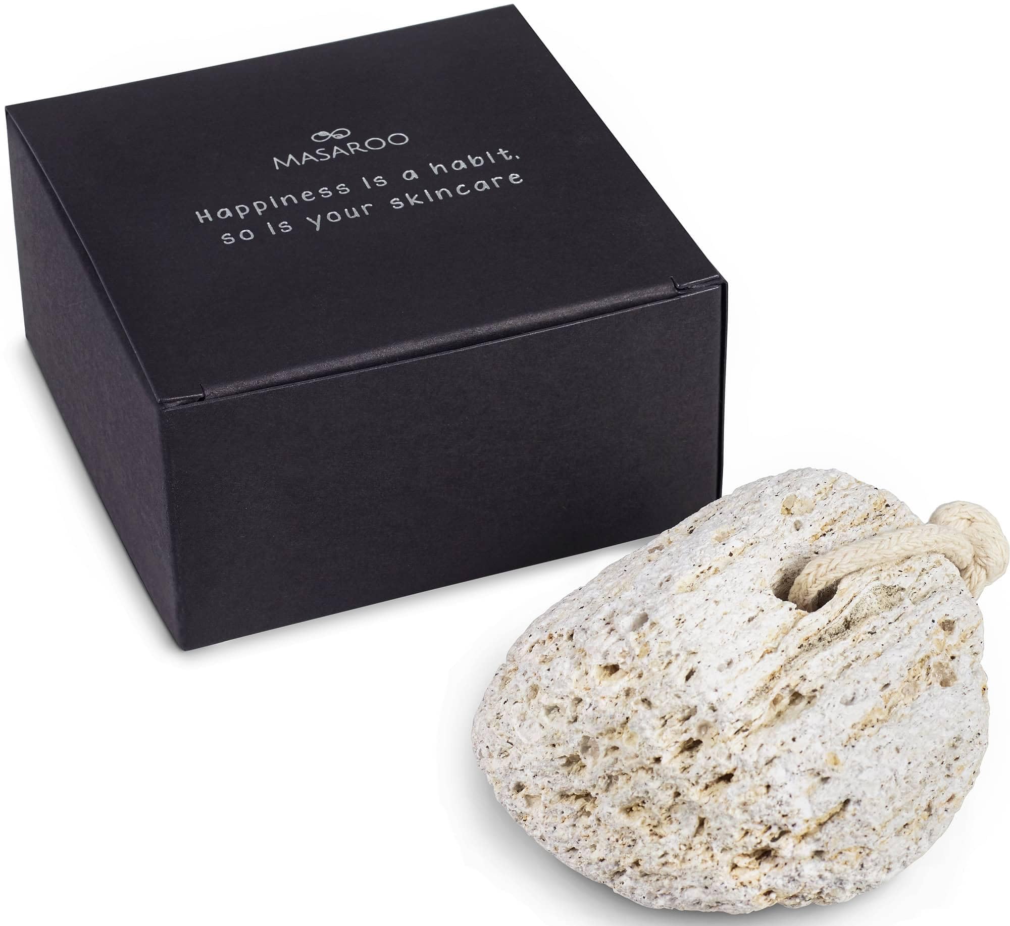 Masaroo Natural Pumice Stone for Feet – Natural Foot Scraper - 100% Chemical-Free, Platic-Free and Toxin-Free -Hard Skin and Callus Remover for Feet