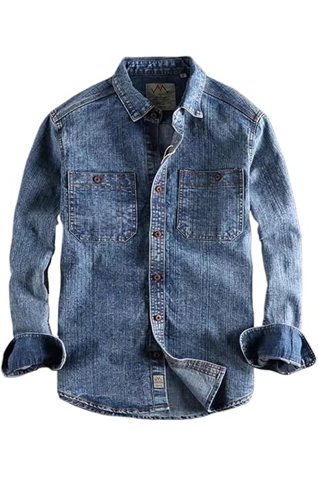 Camisas Hawaianas Hombre Camisa Vaquera Para Hombre Manga Larga