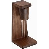 Handmade Walnut WDT Tool Espresso Distribution Tool with Magnetic Stand for Barista, 304 Stainless Steel 8 Needles 0.35mm