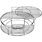5 Piece Replacement Kit for Big Green Egg Large, Rack for Eggspander 5 Piece Kit Conveggtor Basket 304 Stainless Steel Grill Stack Rack with Removable Cooking System Expander Rack