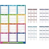 Kuraoyan 2026 Wall Calendar 34.8" x 22.8" Large Vertical Yearly Wall Hanging Calenda with Julian Date Thick Paper Calendar 12 Month Annual Wall Planner for Wall Office Fridge(Colorful)