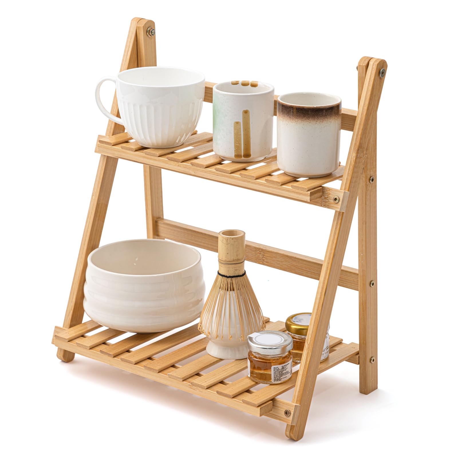 View 1 of ***MISSING PARTS***
Yalikop Matcha Station Shelf, 11.8'' Coffee Station Organizer, 2 Tiers Bamboo Mug Holder Countertop, Desktop Flower Pot Rack for Home Living Room Window Sill Foldable Display Storage Shelf(Wood)