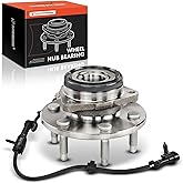 A-Premium Front Wheel Bearing and Hub Assembly with ABS & 6-Lug Compatible with AWD/4WD Chevy GMC Cadillac - 1999-2007 - Silv