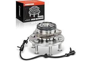A-Premium Front Wheel Bearing and Hub Assembly with ABS & 6-Lug Compatible with AWD/4WD Chevy GMC Cadillac - 1999-2007 - Silv