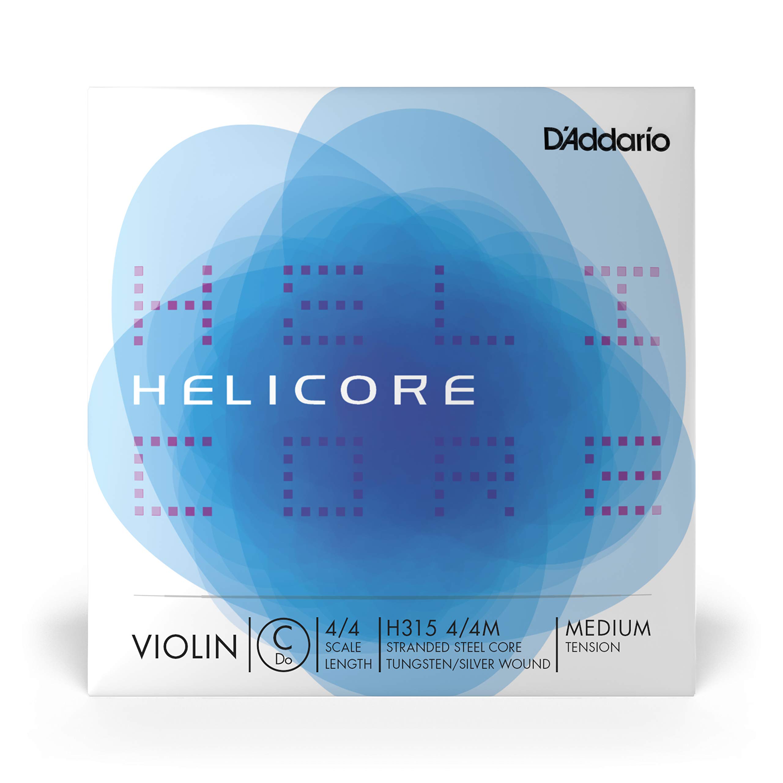 D'Addario Orchestral - Helicore 4/4 Size Violin String - Silver Wound C String - H315 4/4M - C String Only - Medium Tension
