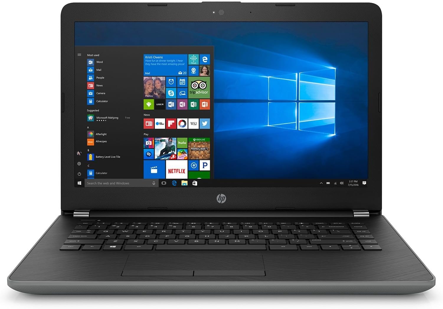 HP 14q-BU006TU 2017 14-inch Laptop (Core i3-6006U/4GB/1TB/Windows 10/Integrated Graphics), Grey