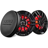 DS18 HYDRO NXL-6 - High End Coaxial Speaker Pair - 2-Way Marine Speaker w/Integrated RGB Lights - 300 Watt - 100% UV Stable - Water Resistant Speakers - 6.5 Inches, Black