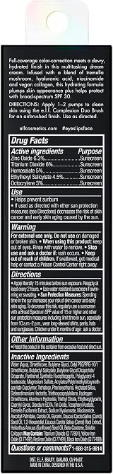 e.l.f. Hydrating Camo CC Cream SPF 30 650C Full Coverage Dewy Finish view 6