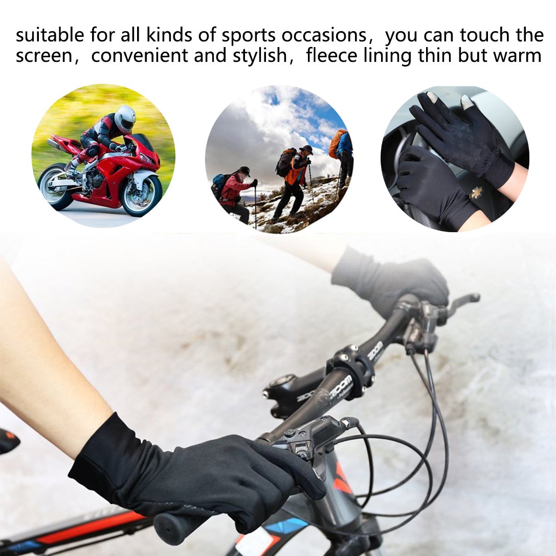 Touch Screen Gloves, Thick Warmest Running Sports Gloves Suitable for Smartphones and Touchscreen Devices,Outdoors, Cycling, Running, Texting Fits Men and Women