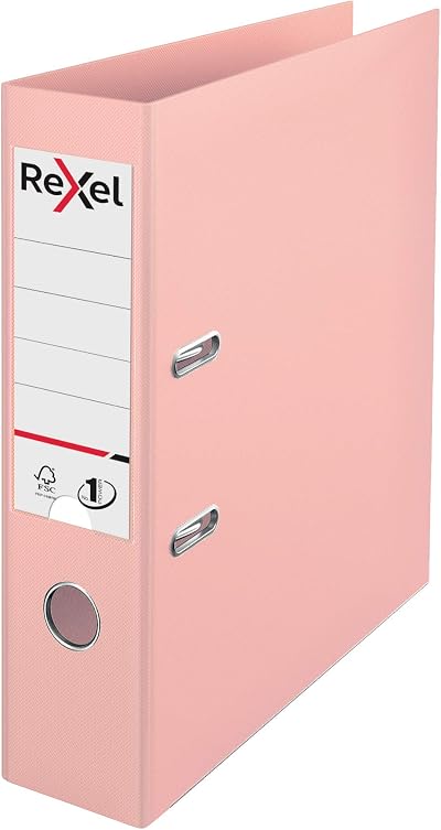 Rexel A4 Lever Arch File 75 mm Spine 500 Sheet Peach