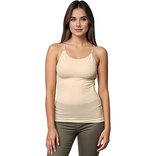 Camiseta Sin Mangas Con Sujetador Incorporado Para Mujer - Acolchado, Tirantes Finos Ajustables, Ideal Para Verano