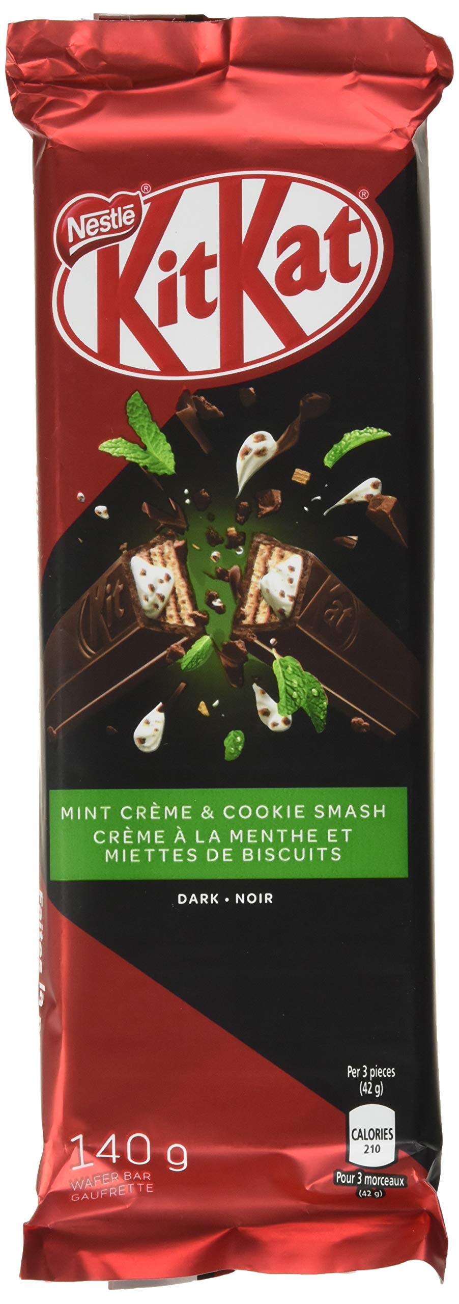 KIT KAT NESTLÉ Mint Creme & Cookie Smash Chocolate Bar, 140g Bar