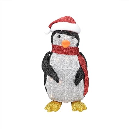 Amazon Com Northlight H85104 19 5 Lighted Tinsel Penguin With