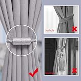 Pretty Jolly 4 Pack Magnetic Curtain Tiebacks 16 Inch Grey view 2