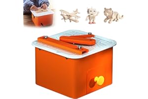 Electric Cardboard Cutter, 45W Bladeless Chomp Saw with Scrap Drawer and Circle Cutting Assistant, Desktop Cutter Tool, Cutti