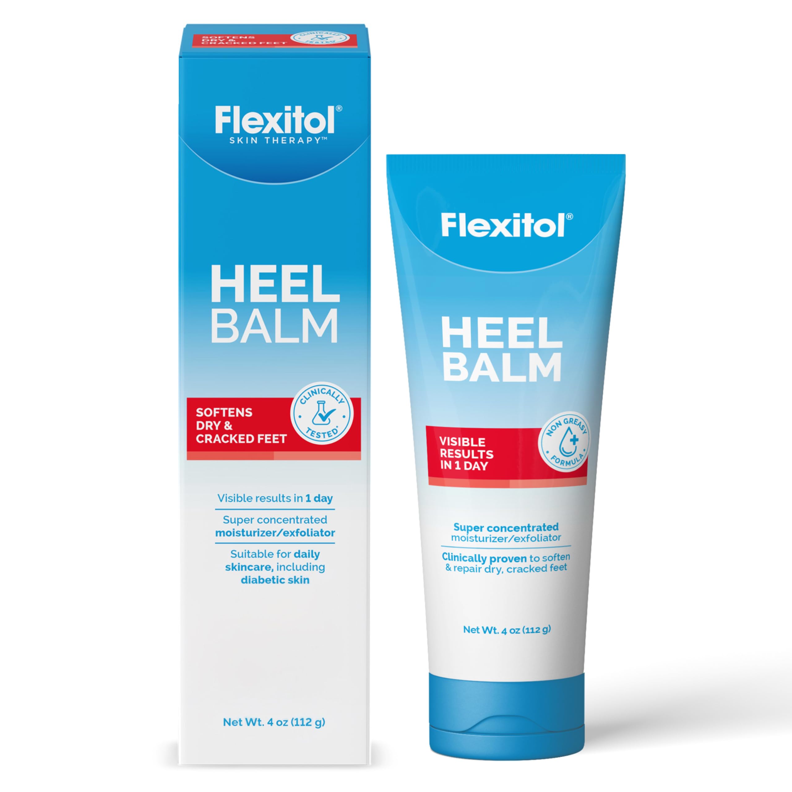 Photo 1 of ***FACTORY SEALED*** Flexitol Heel Balm, Rich Moisturizing & Exfoliating Foot Cream, Original Version, 4 Oz, 4PACK