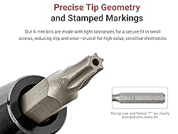 TEKTON 4 mm Tamper Star/Triangle Bit Set with