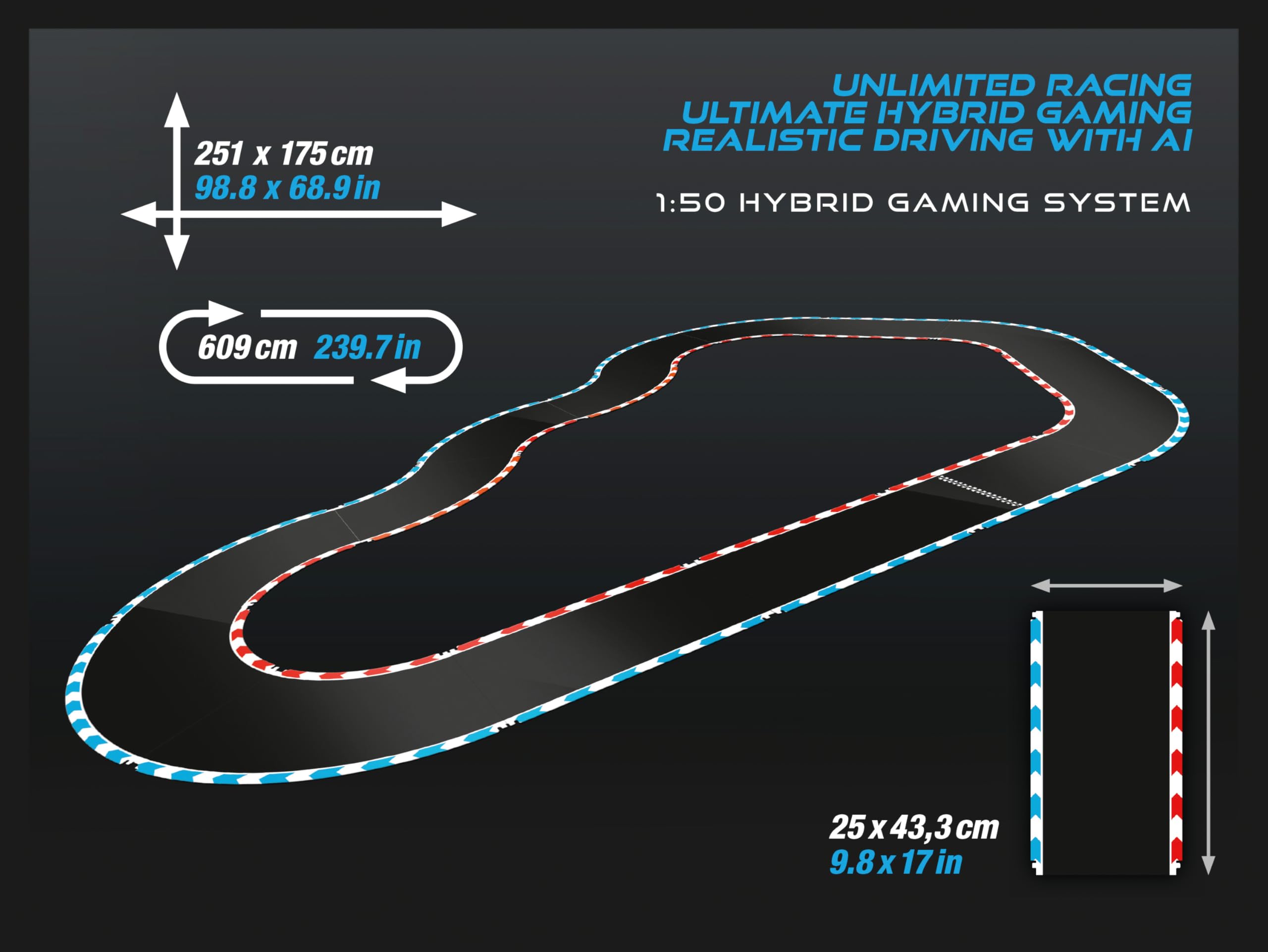 Carrera HYBRID Speedway to Hell I Rennspaß der neuen Generation - Legendäre Rennboliden Porsche 911 GT3 R im Maßstab 1:50 - Hybrid Technologie mit KI-Unterstützung - Steuerung per Smartphone-App 5