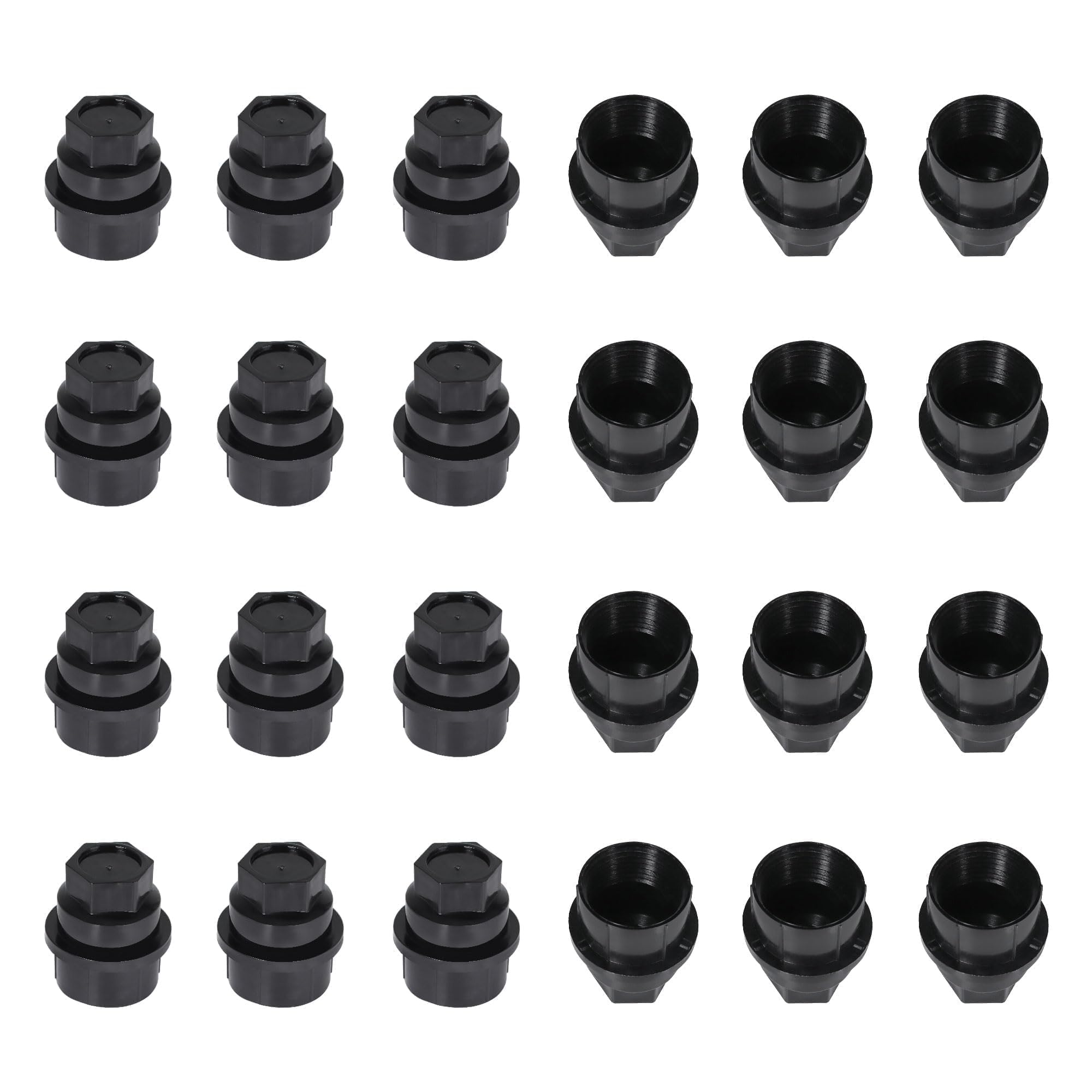 Photo 1 of 24 Pcs Wheel Lug Nut Cap Covers Thread 15646250 Fit for GMC for Chevy C1500 C2500 C3500 for Silverado Suburban for Cadillac Escalade M27-2.0 Hex Size 22mm Length 39.4mm Full Size 6116071 711025 99956