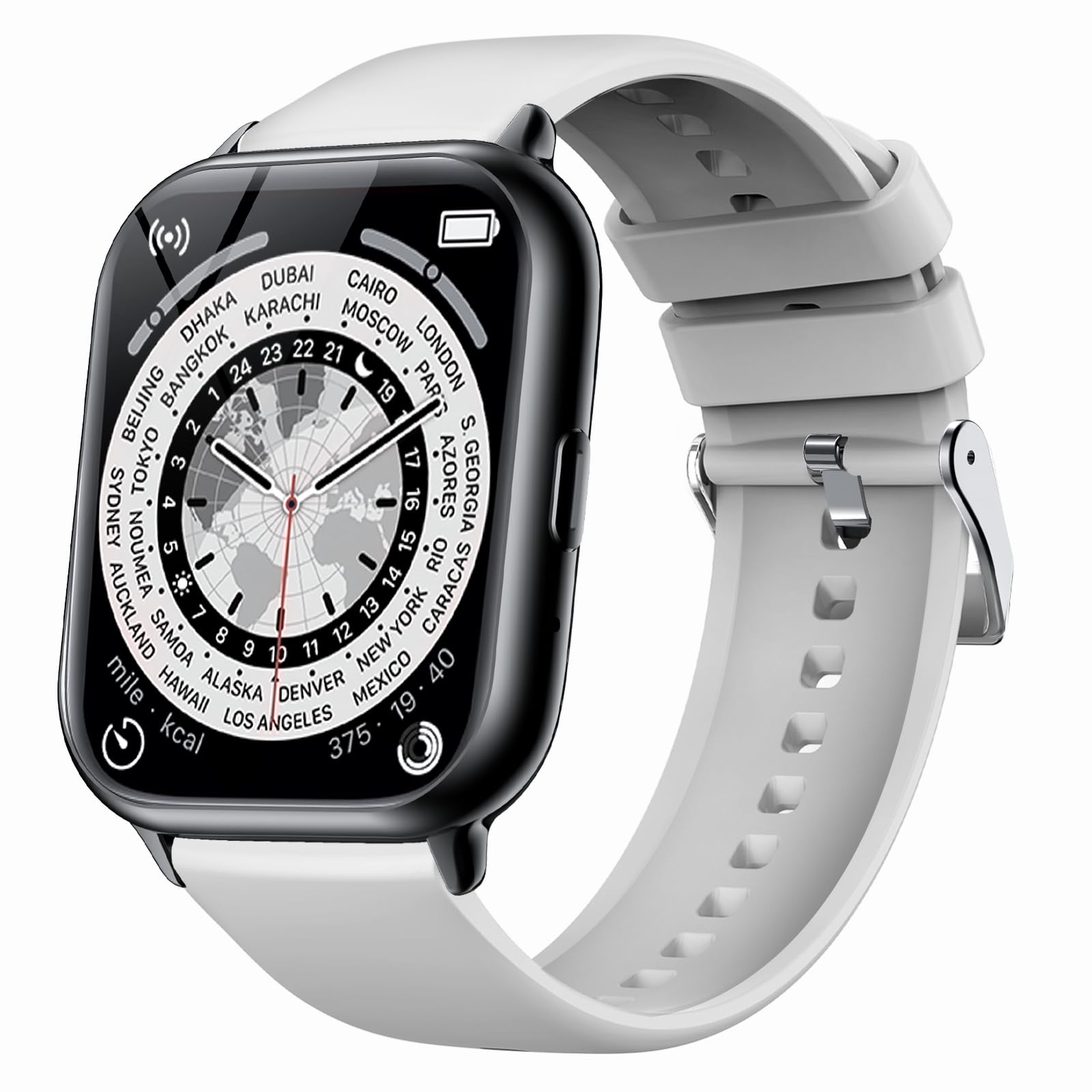 Smart Watch (2025 Model Upgraded Model), iPhone & Android Compatible, 1.9-inch Industry HD Large Screen, Call Function, SMS/Line Notifications, Bluetooth Call Function, Thin, Lightweight, Sports Watch